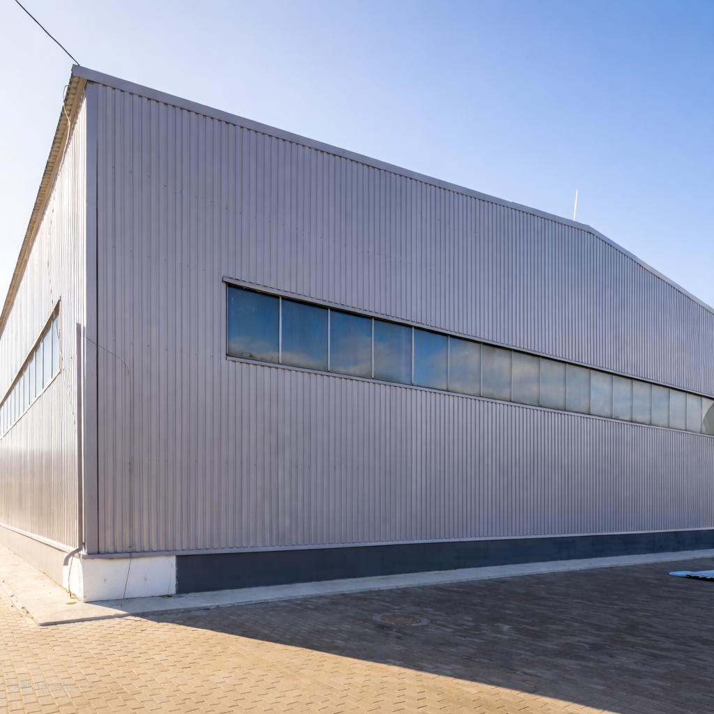 Hala magazynowa – elewacja z blachy trapezowej
